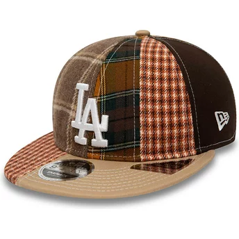 Regulowana brązowa czapka z daszkiem 9FIFTY Patch Panel Los Angeles Dodgers MLB od New Era