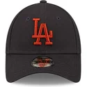 granatowa-regulowana-czapka-z-zakrzywionym-daszkiem-dla-dzieci-z-brazowym-logo-9forty-league-essential-los-angeles-dodgers-mlb-m