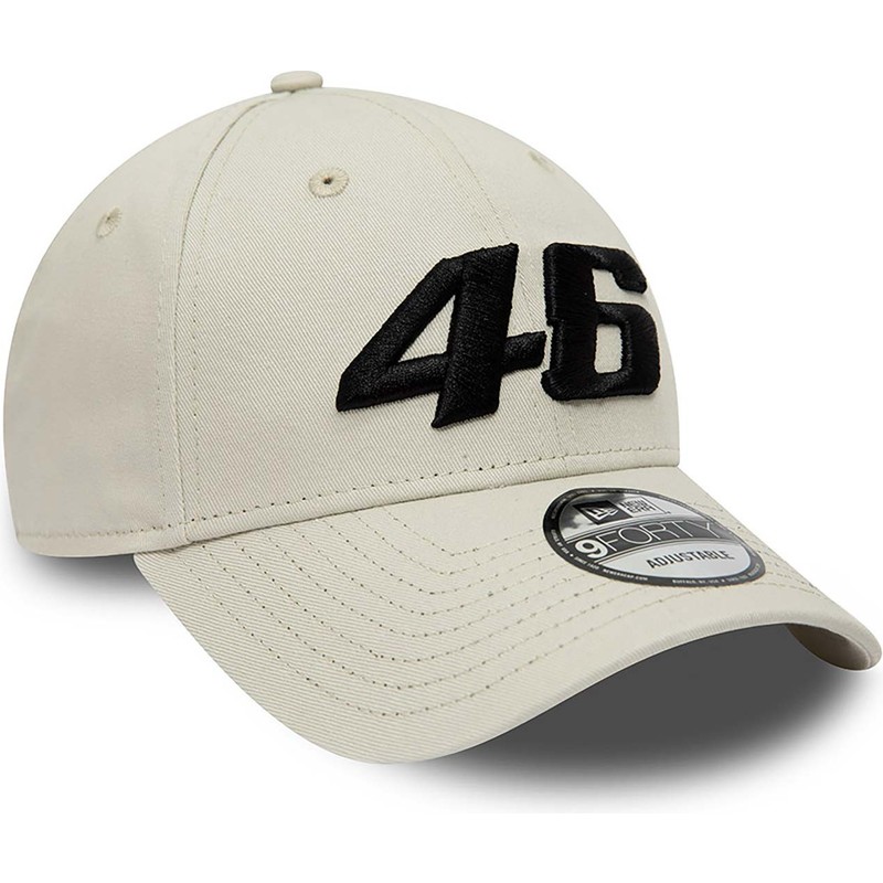 new-era-curved-brim-valentino-rossi-vr46-9forty-essential-motogp-beige-adjustable-cap
