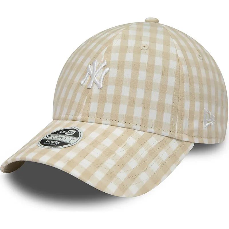 czapki-curva-bezowy-tasma-regulowana-9forty-gingham-new-york-yankees-mlb-new-era czapki-curva-bezowy-tasma-regulowana-9forty-gingham-new-york-yankees-mlb-new-era