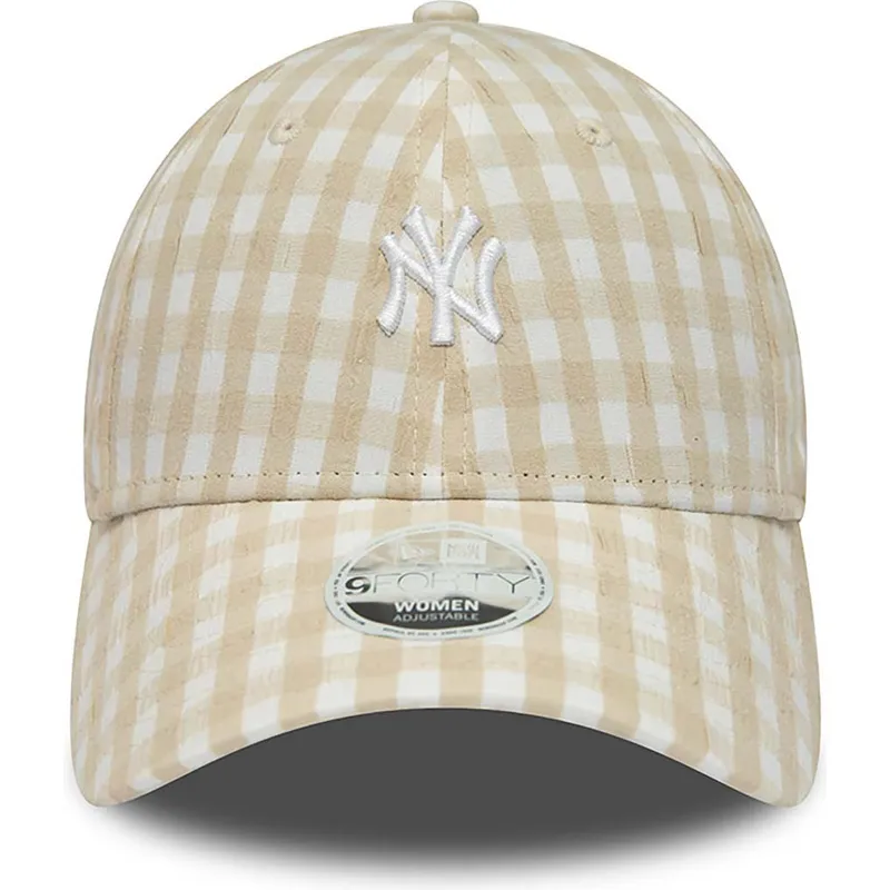 czapki-curva-bezowy-tasma-regulowana-9forty-gingham-new-york-yankees-mlb-new-era czapki-curva-bezowy-tasma-regulowana-9forty-gingham-new-york-yankees-mlb-new-era