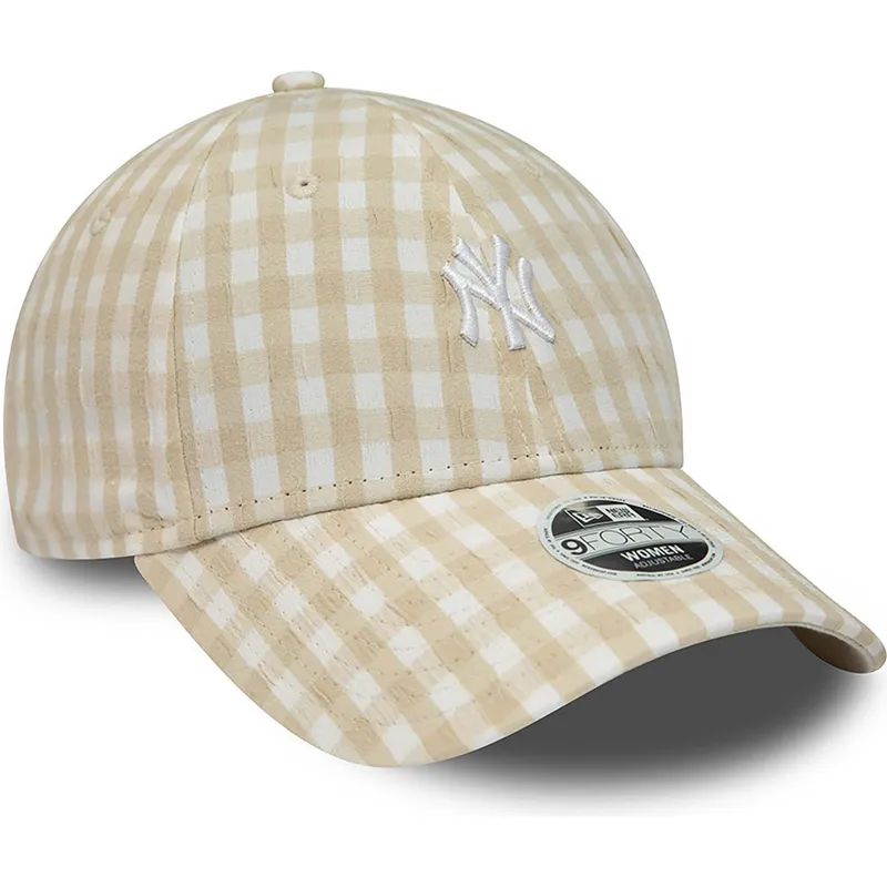 czapki-curva-bezowy-tasma-regulowana-9forty-gingham-new-york-yankees-mlb-new-era czapki-curva-bezowy-tasma-regulowana-9forty-gingham-new-york-yankees-mlb-new-era