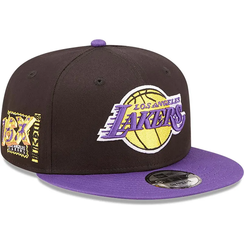 czapki-plana-czarny-snapback-9fifty-team-patch-los-angeles-lakers-nba-new-era