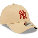 czapki-curva-bezowy-tasma-regulowana-dla-dziecka-marron-9forty-league-essential-new-york-yankees-mlb-new-era
