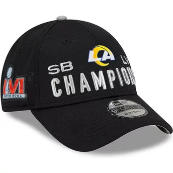 Czarna, regulowana czapka z daszkiem 9FORTY Super Bowl Champions LVI 2022 Los Angeles Rams NFL od New Era