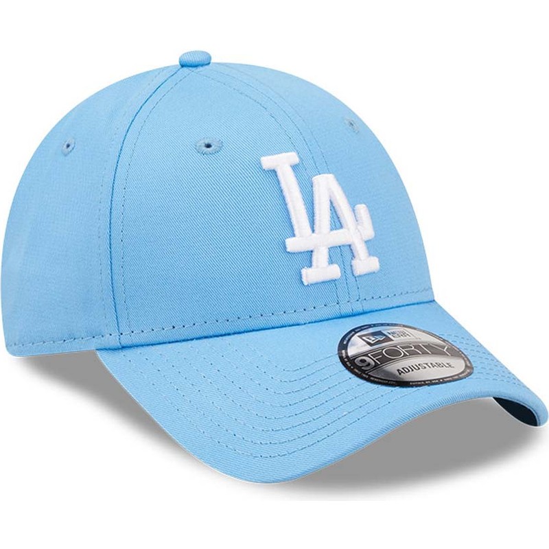 new-era-curved-brim-9forty-league-essential-los-angeles-dodgers-mlb-blue-adjustable-cap