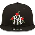 czapki-plana-czarny-snapback-9fifty-flower-new-york-yankees-mlb-new-era