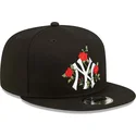 czapki-plana-czarny-snapback-9fifty-flower-new-york-yankees-mlb-new-era