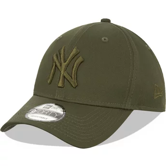 Zielona czapka snapback z okrągłym daszkiem i zielonym logo 9FORTY League Essential od New York Yankees MLB od New Era