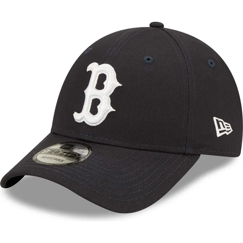 czapki-curva-granatowy-tasma-regulowana-9forty-league-essential-boston-red-sox-mlb-new-era