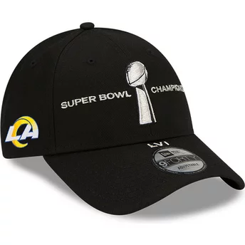 New Era Curved Brim 9FORTY Parade Super Bowl Champions LVI 2022 Los Angeles Rams NFL Black Snapback Cap