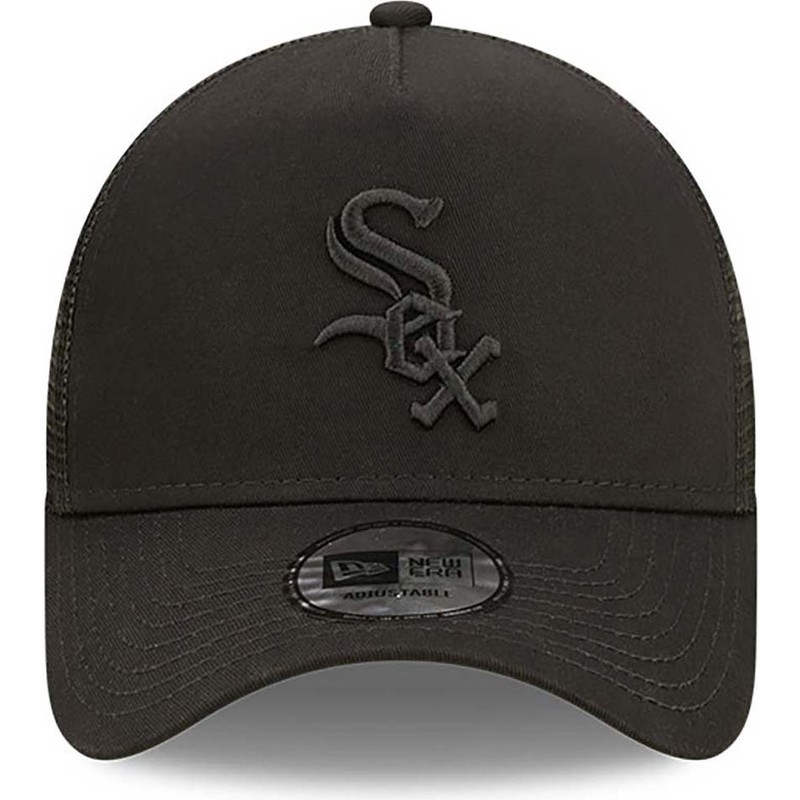 new-era-black-logo-a-frame-tonal-mesh-chicago-white-sox-mlb-black-trucker-hat