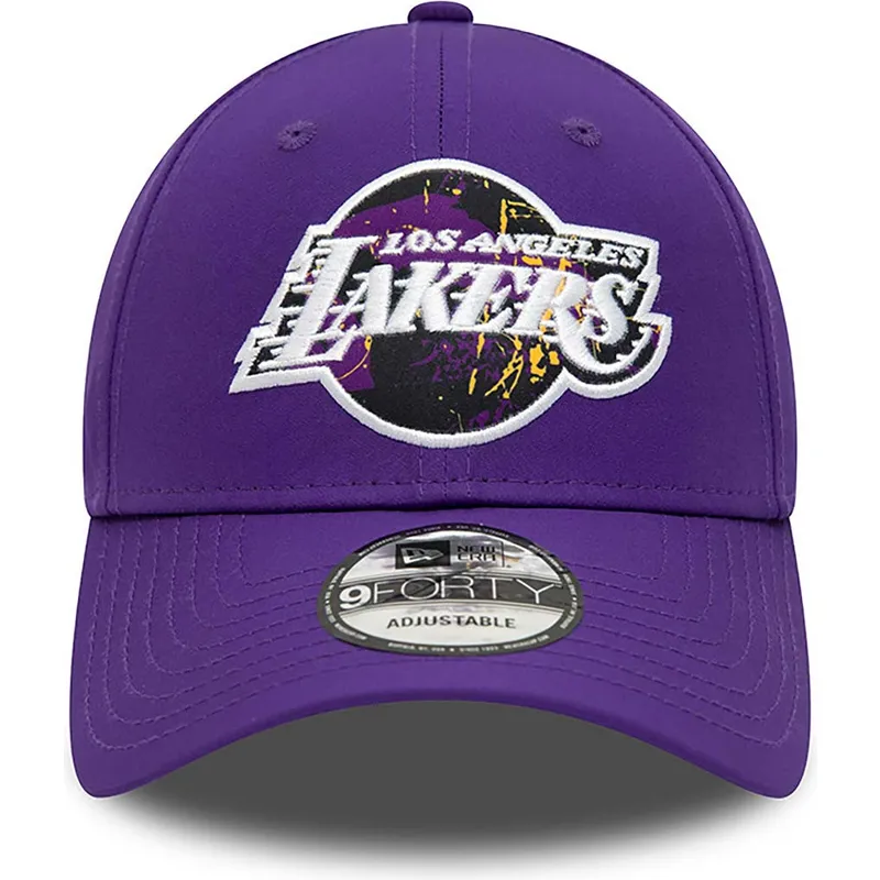 czapki-curva-fioletowy-tasma-regulowana-9forty-print-infill-los-angeles-lakers-nba-new-era