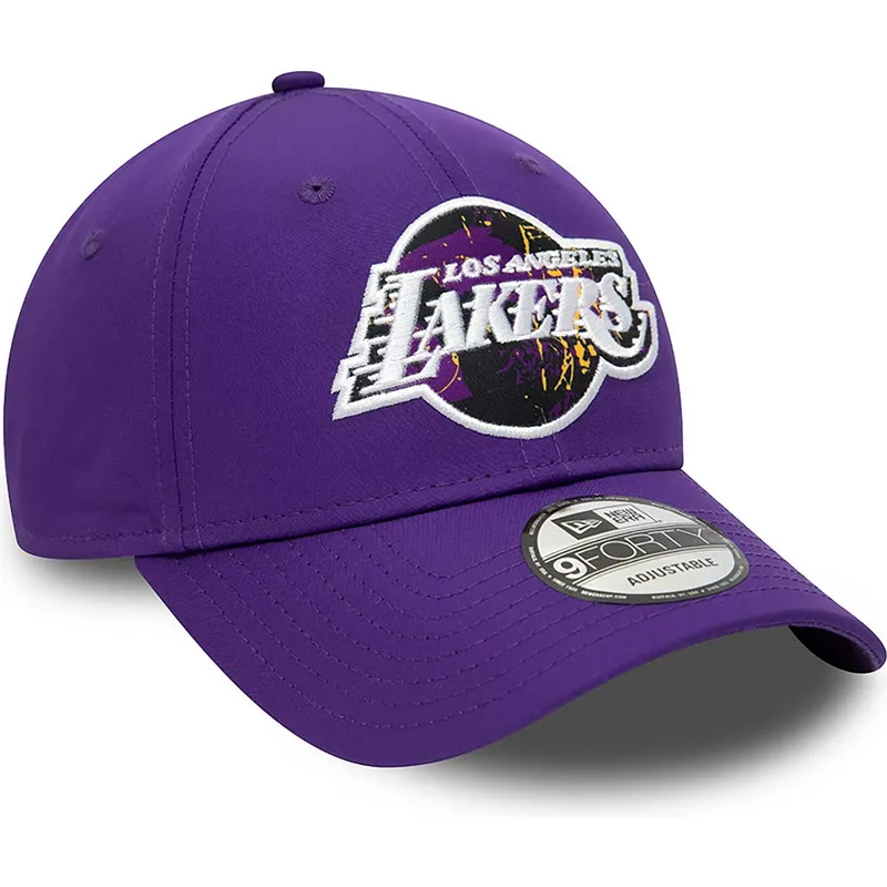 czapki-curva-fioletowy-tasma-regulowana-9forty-print-infill-los-angeles-lakers-nba-new-era