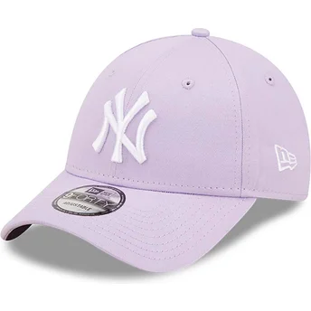 Fioletowa regulowana czapka z zakrzywionym daszkiem 9FORTY League Essential New York Yankees MLB New Era
