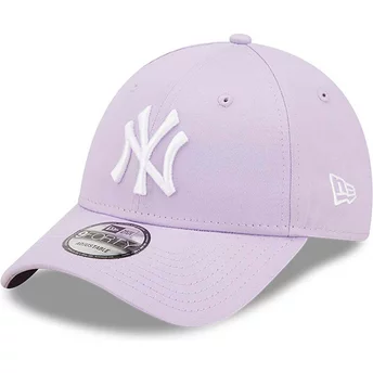 Fioletowa, regulowana czapka z zakrzywionym daszkiem 9FORTY League Essential od New York Yankees MLB od New Era