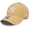 bezowa-regulowana-czapka-z-daszkiem-dla-kobiet-9forty-jersey-new-york-yankees-mlb-new-era