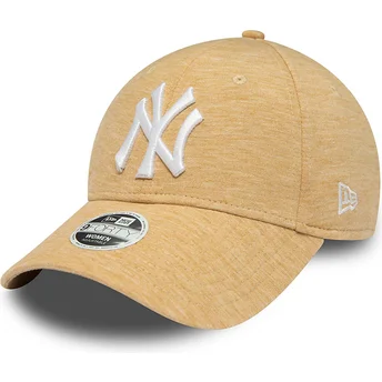 Beżowa regulowana czapka z daszkiem dla kobiet 9FORTY Jersey New York Yankees MLB New Era