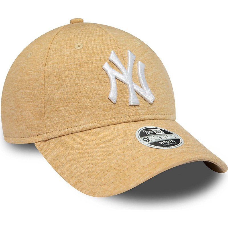 new-era-curved-brim-women-9forty-jersey-new-york-yankees-mlb-beige-adjustable-cap