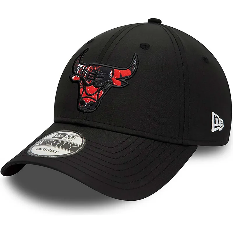 czapki-curva-czarny-tasma-regulowana-9forty-print-infill-chicago-bulls-nba-new-era
