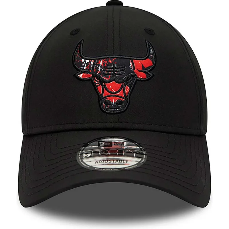 czapki-curva-czarny-tasma-regulowana-9forty-print-infill-chicago-bulls-nba-new-era