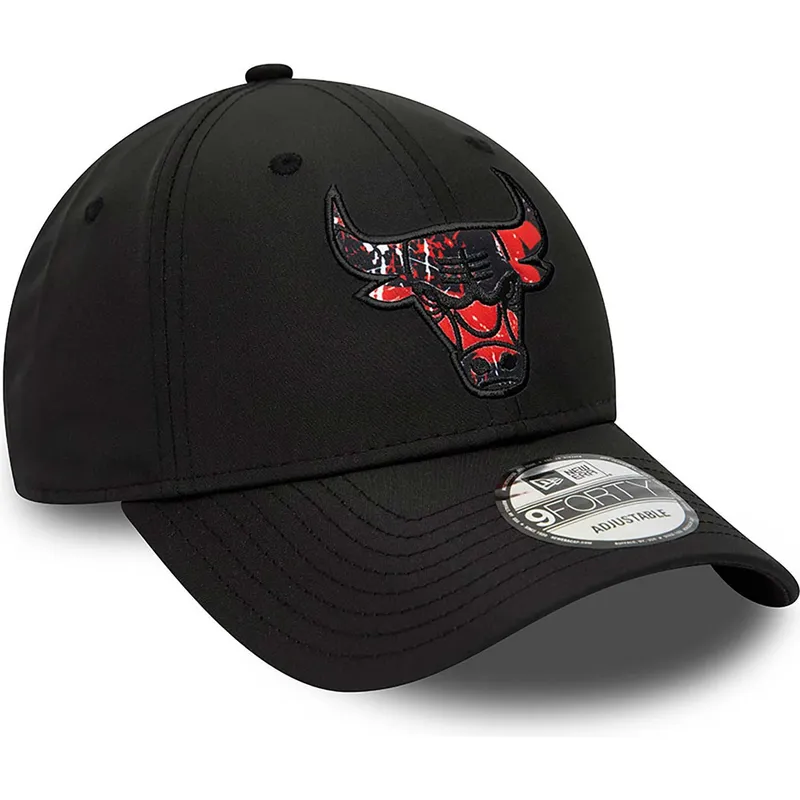 czapki-curva-czarny-tasma-regulowana-9forty-print-infill-chicago-bulls-nba-new-era