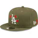 czapki-plana-zielony-snapback-9fifty-flower-los-angeles-dodgers-mlb-new-era