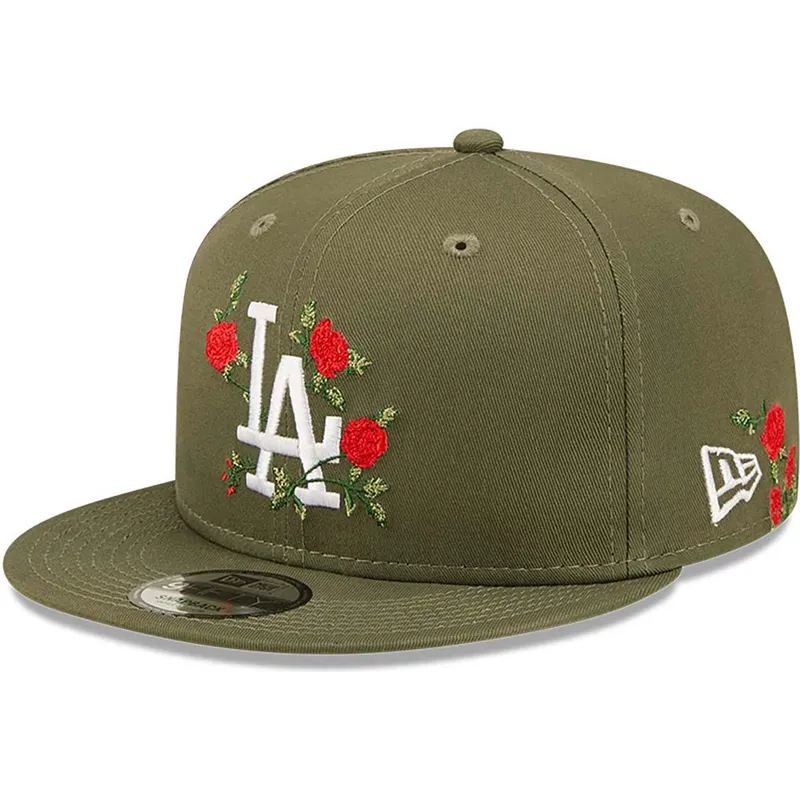 czapki-plana-zielony-snapback-9fifty-flower-los-angeles-dodgers-mlb-new-era