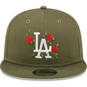 czapki-plana-zielony-snapback-9fifty-flower-los-angeles-dodgers-mlb-new-era