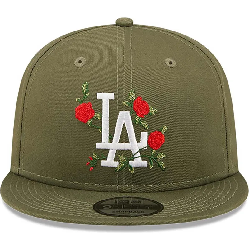 czapki-plana-zielony-snapback-9fifty-flower-los-angeles-dodgers-mlb-new-era