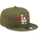czapki-plana-zielony-snapback-9fifty-flower-los-angeles-dodgers-mlb-new-era