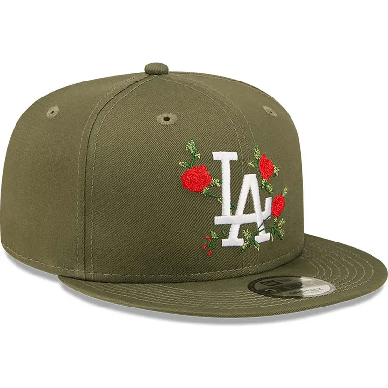 czapki-plana-zielony-snapback-9fifty-flower-los-angeles-dodgers-mlb-new-era