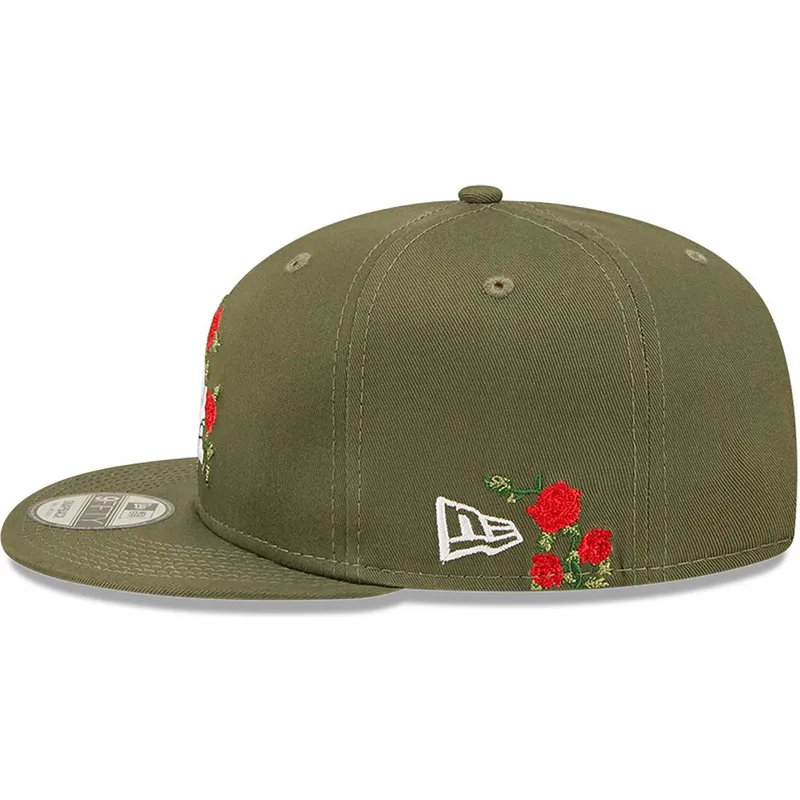 czapki-plana-zielony-snapback-9fifty-flower-los-angeles-dodgers-mlb-new-era