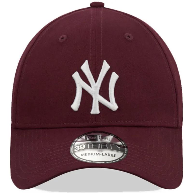 czapki-curva-czerwony-dopasowany-granate-39thirty-league-essential-new-york-yankees-mlb-new-era