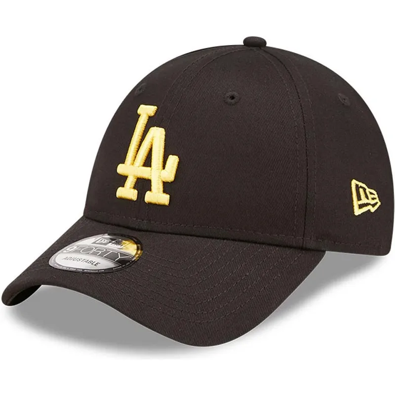 czapki-curva-czarny-tasma-regulowana-9forty-league-essential-los-angeles-dodgers-mlb-new-era