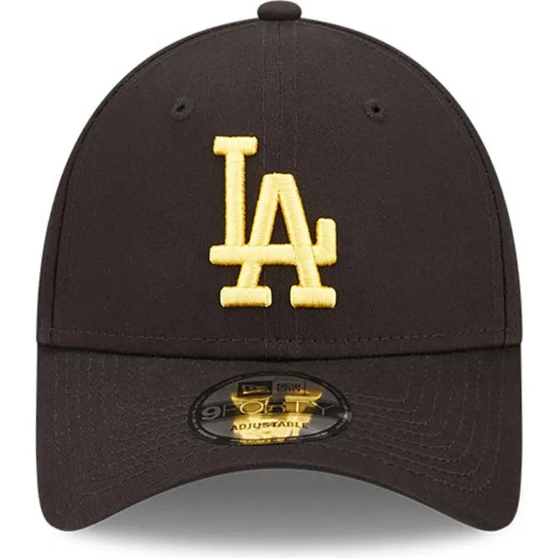 czapki-curva-czarny-tasma-regulowana-9forty-league-essential-los-angeles-dodgers-mlb-new-era
