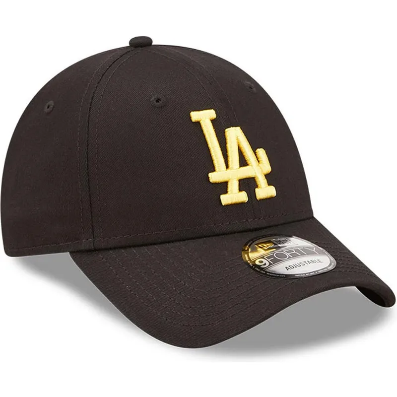 czapki-curva-czarny-tasma-regulowana-9forty-league-essential-los-angeles-dodgers-mlb-new-era
