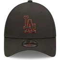 czapki-curva-czarny-tasma-regulowana-9forty-team-outline-los-angeles-dodgers-mlb-new-era