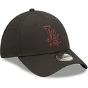 czapki-curva-czarny-tasma-regulowana-9forty-team-outline-los-angeles-dodgers-mlb-new-era