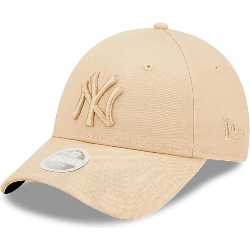 czapki-curva-bezowy-tasma-regulowana-9forty-league-essential-new-york-yankees-mlb-new-era