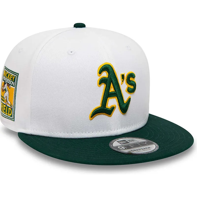 czapki-plana-bialy-snapback-rickey-henderson-9fifty-crown-patches-oakland-athletics-mlb-new-era