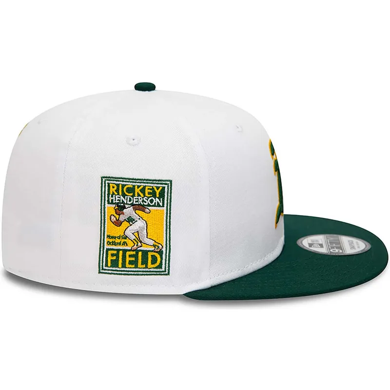 czapki-plana-bialy-snapback-rickey-henderson-9fifty-crown-patches-oakland-athletics-mlb-new-era