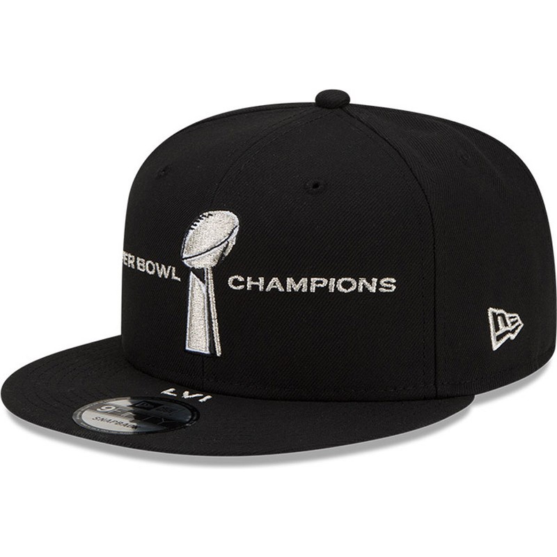 new-era-flat-brim-9fifty-parade-super-bowl-champions-lvi-2022-los-angeles-rams-nfl-black-snapback-cap