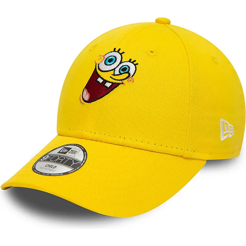 czapki-curva-zolty-tasma-regulowana-dla-dziecka-9forty-bob-esponja-bob-esponja-new-era