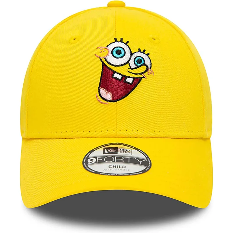 czapki-curva-zolty-tasma-regulowana-dla-dziecka-9forty-bob-esponja-bob-esponja-new-era