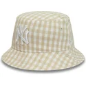 wiadra-bezowy-bucket-beige-para-mujer-tapered-gingham-new-era