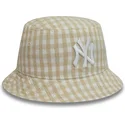wiadra-bezowy-bucket-beige-para-mujer-tapered-gingham-new-era