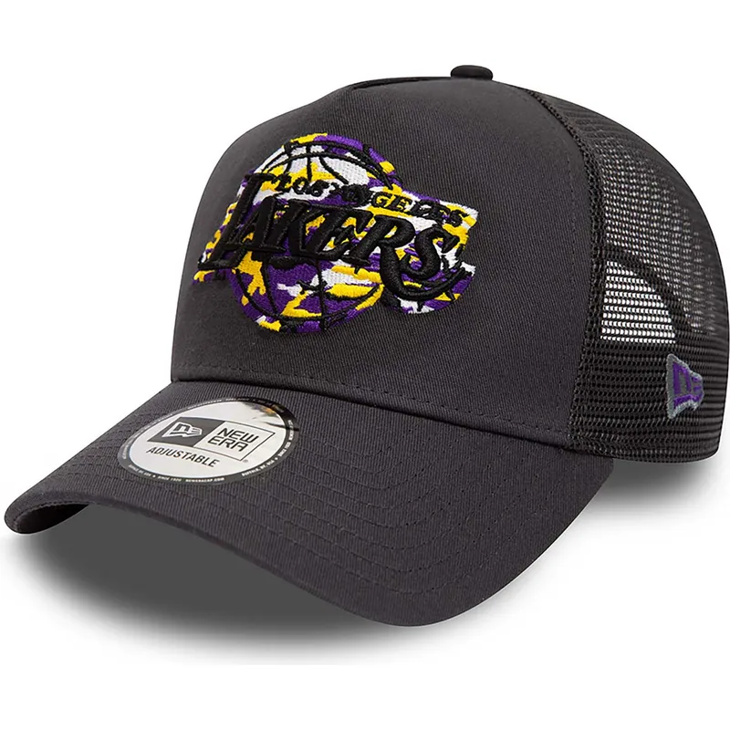 czapki-curva-szary-snapback-a-frame-team-camo-infill-los-angeles-lakers-nba-new-era