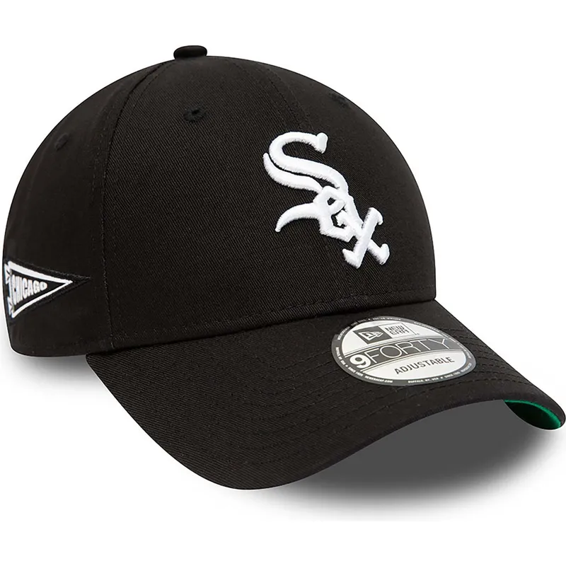 czapki-curva-czarny-tasma-regulowana-9forty-team-side-patch-chicago-white-sox-mlb-new-era