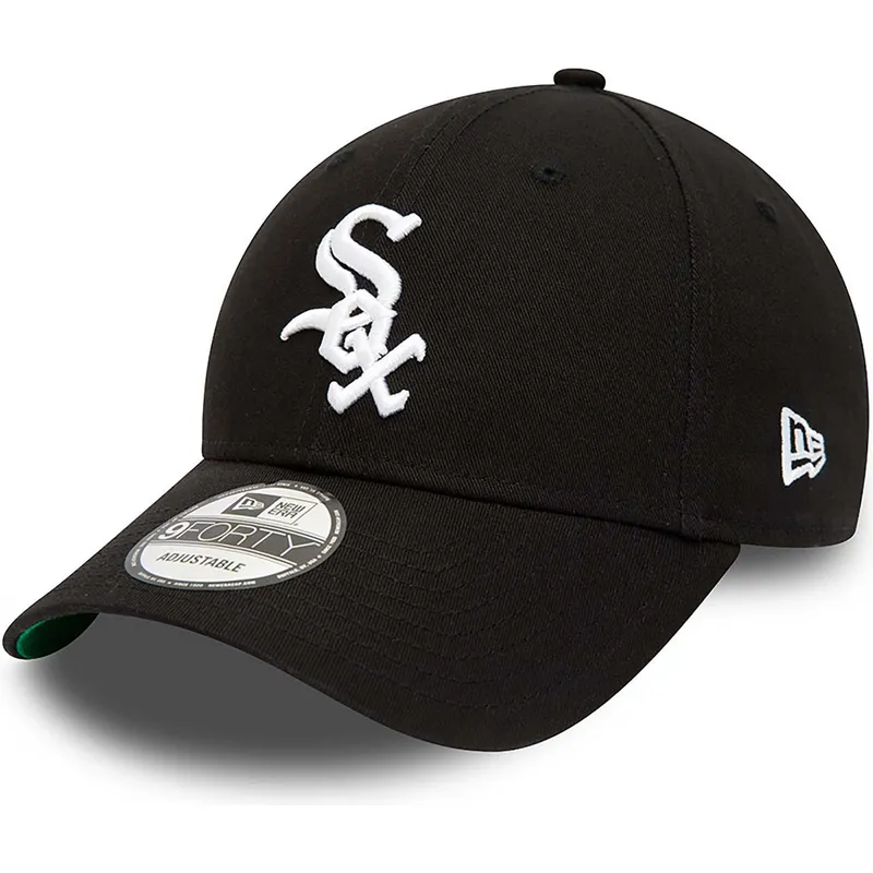 czapki-curva-czarny-tasma-regulowana-9forty-team-side-patch-chicago-white-sox-mlb-new-era
